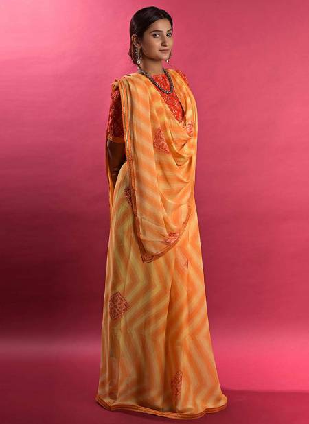 Orange Colour ASHIMA SAAWAN Fancy Printed Designer Ethnic Wear Latest Saree Collection 3805